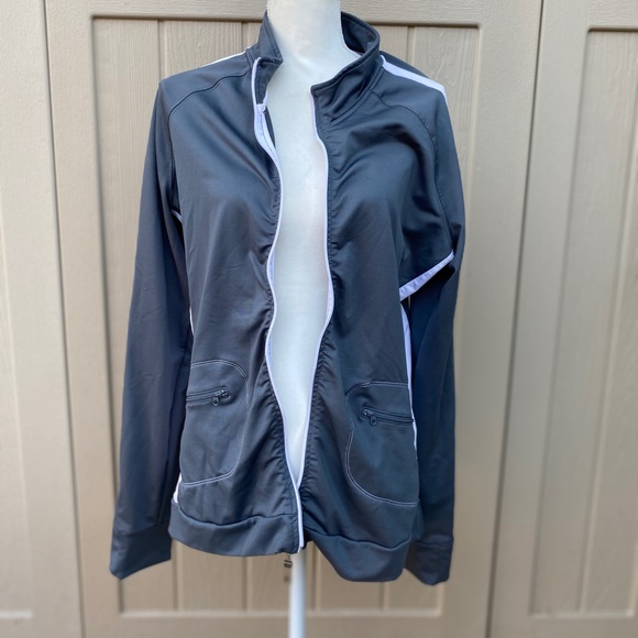 ALO Yoga Jackets & Blazers - ALO Gray Yoga Zip Front Jacket! Size XL